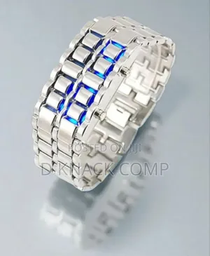 Digital Lava Metal Blue Led Wrist Watch