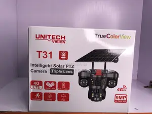 Intelligent Solar PTZ Camera Tripple Lens