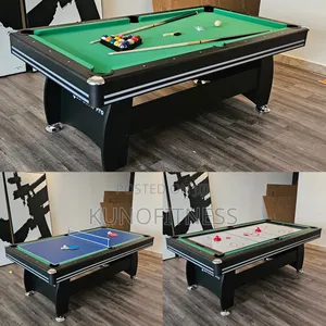 7ft 3-in-1 Snooker, Air Hockey & Tennis Table