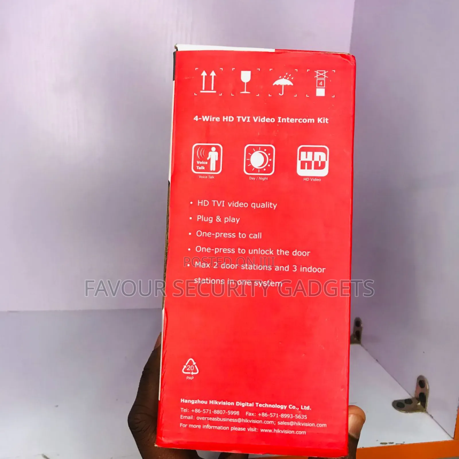 Hikvision 4 Wire Hd Video Intercom Kit