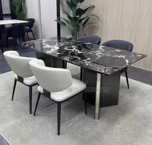Marble Top Dining Set With 4 Seaters