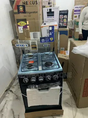 Scanfrost 4-Burner Gas Cooker + Oven Sf5401b – Durable Build