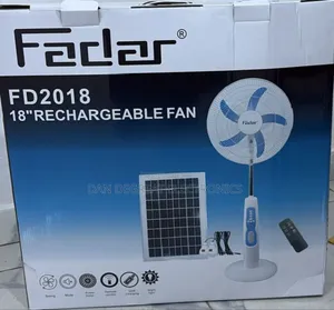 Fadar 18 Inches Rechargeable Standing Fan With Panel