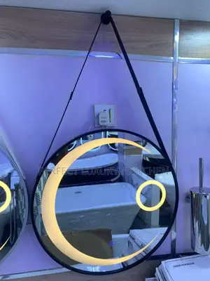 3 Colored LED Moon Light Mirror With Handle
