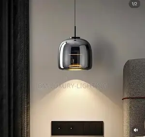 Sandyha Nordic Smoke Gray Glass Chandelier