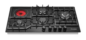 Inbuilt 4 Gas Burner + 1 Hot Plate Available