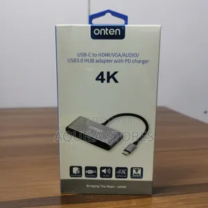 Onten Usb-C to Hdmi/Vga/Audio/Usb 3.0 Hub With Pd Charger.