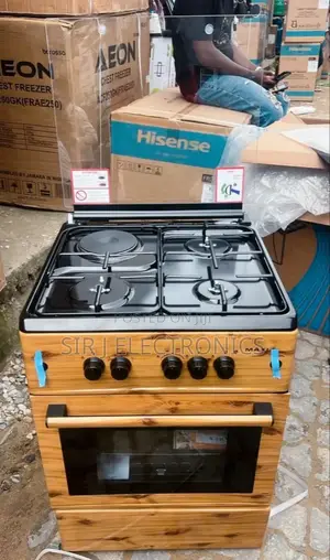 Maxi Wooden (3 Gas, 1 Electric) Standing Gas Cooker & Oven