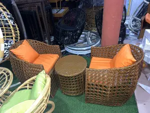 I and You Rattan Chair and Centre Stool