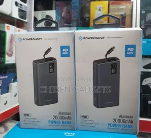 Powerology Aluminum 20000mah Power Bank Dark Gary