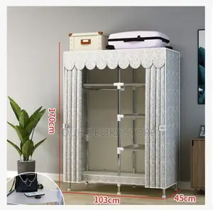 2 Column Mobile Steel Wardrobe