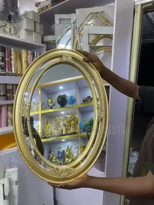 Oval Gold Design Mirror