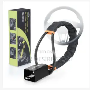 Universal Steering Wheel Lock Anti-Theft Device - Black