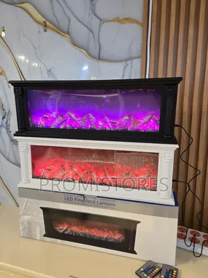 Multicolour Led Decorative Fireplace With Inbuilt Bluetooth