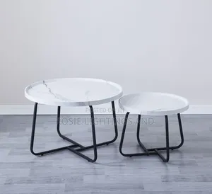 New Modern Living Room Plastic Wood Coffee Table - White
