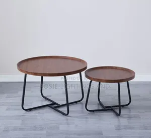 Modern Living Room Plastic Wood Coffee Center Table - Brown