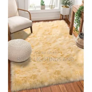 Soft Fluffy Rugs Faux Sheepskin Area Rug (Cream) 4 by 6