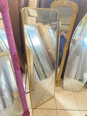 Standing Mirror Gold Color