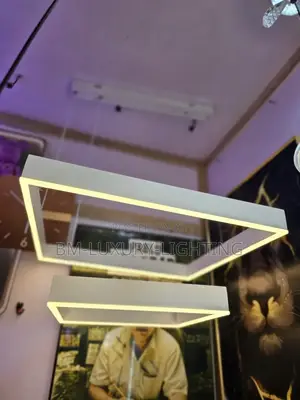 2 Dropping Square Ring Chandelier