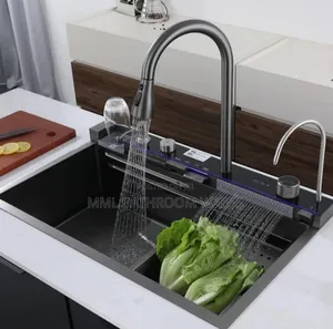 Led Digital Displays Black Smart Multifunction Kitchen Sinks