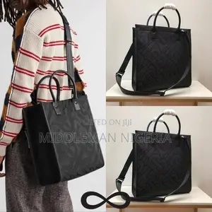 Burberry Jacquard Monogram Tote Bag