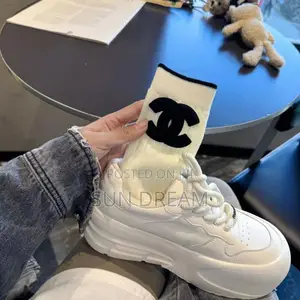 Chanel White Pink Socks Quality Designer Socks