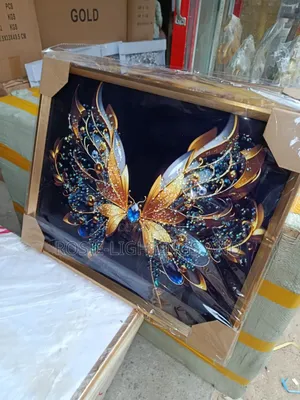 Modern Wings Crystal Decor Wall Frame