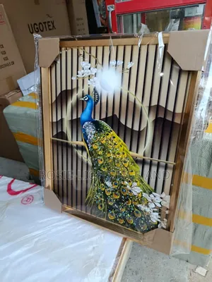 Peacock Crystal Wall Frame Art Decor