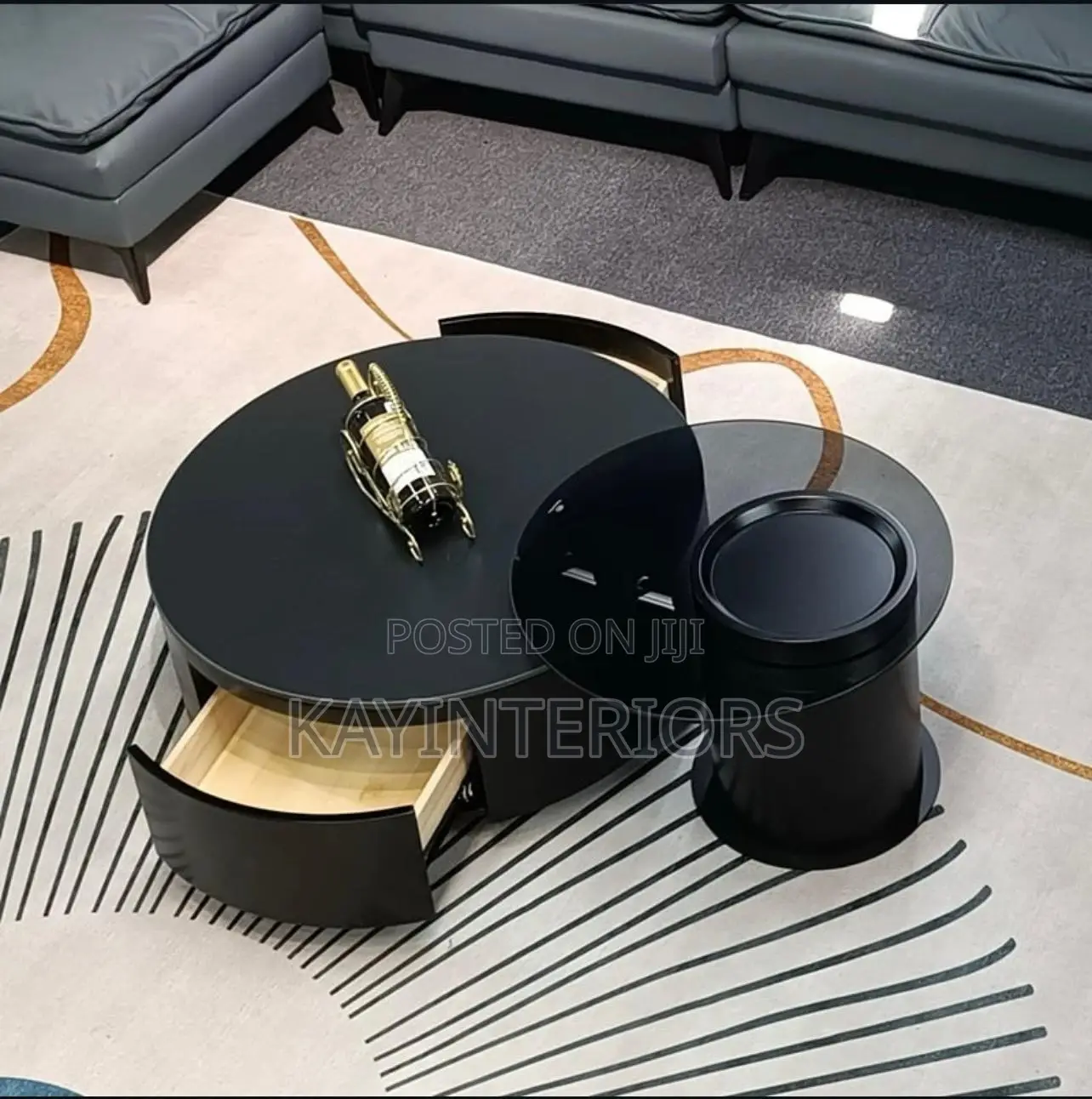 Black Imported Center Table Set