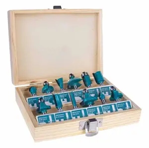 Total Tools 12pcs Router Bits Set 6mm- Tacsr0121