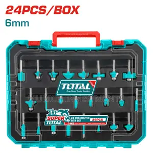 Total 24pcs Router Bits Set 6mm (Tacsr12406)