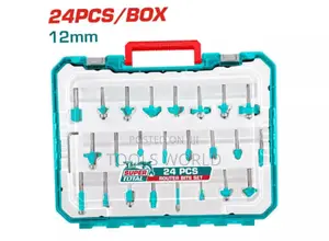Total 24pcs Router Bits Set – 12mm Shank