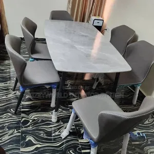 Marble Dining Table With 6 Chairs .