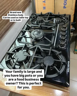 Inbuilt Five Burner Gas Cooker 90cm