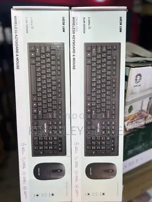Green Lion Gkm-200 Wireless Combo Keyboard And Mouse - Black