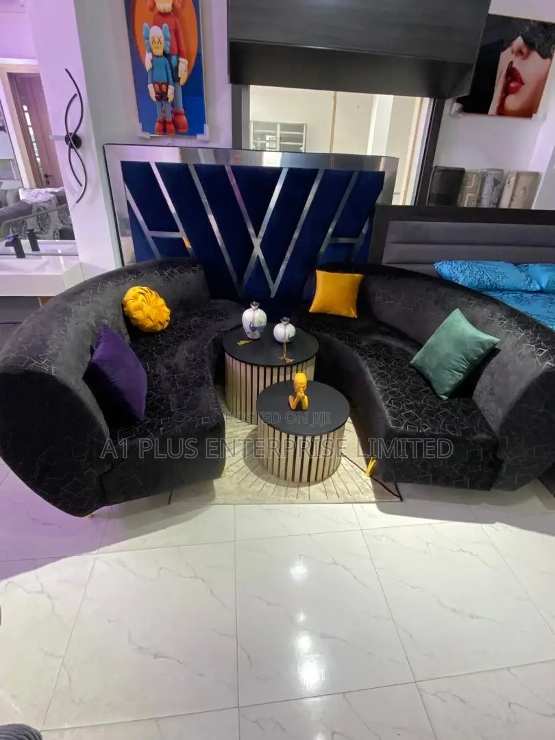Black Bold Curved Sofa