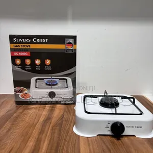 Single Face Quality Thick Body Silver Criest Gas Cooker