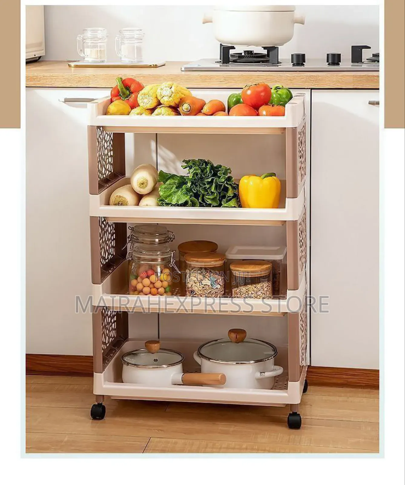 4-Layer Multipurpose Household Trolley (1lv33n1)