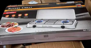 2 Face Quality Thick Body Sliver Criest Gas Cooker With Cove