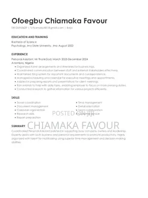 Personal Assistant / Office Secretary