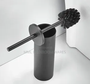 Matte Black Toilet Brush and Holders