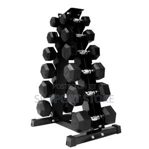 Round Dumbbell and Dumbbell Rack