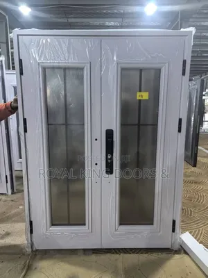 5 Ft French Glass Door White