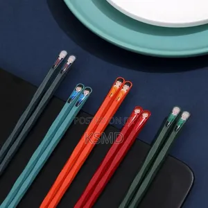 10pcs Premium Multicoloured Reusable Chopsticks