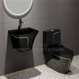 Black+Gold Water Closet 