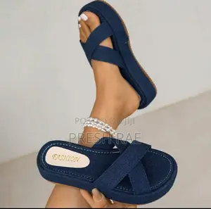 Denim Platform Slides