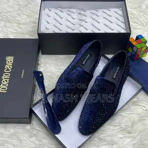 Italian Velvet Stone Cavalli Luxury Shoes
