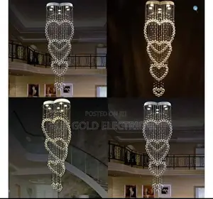 Modern Crystal Chandelier Light Duple Stair Led Crystal