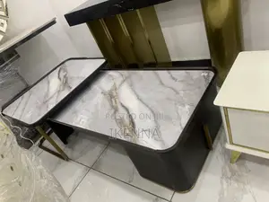 Marble Top Center Table and Side Stool