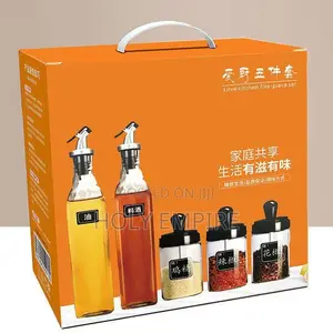 5 in 1 Glass Automatic Opening Closing Nozzle Oil Bottle